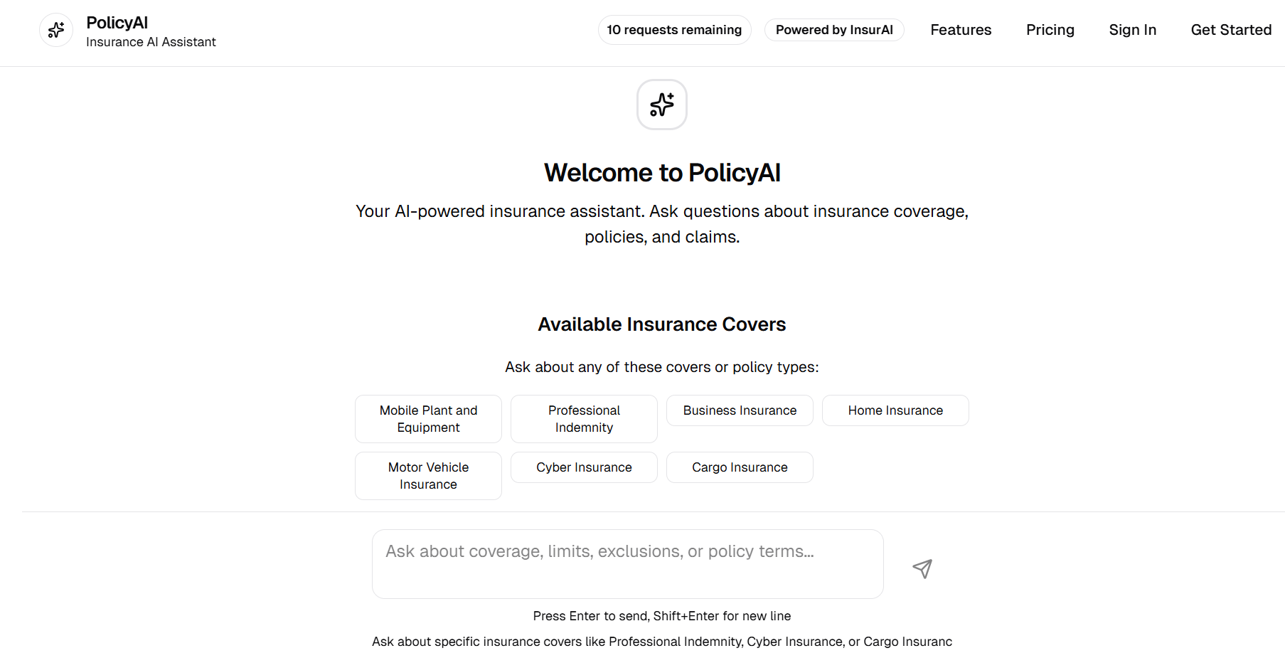PolicyAI Interface